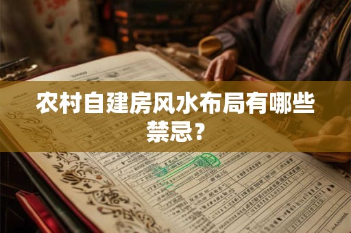 农村自建房风水布局有哪些禁忌？