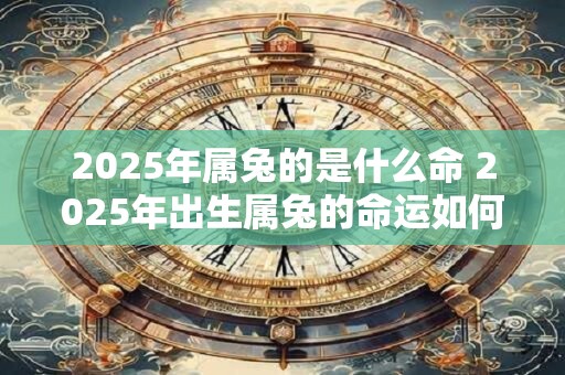 2025年属兔的是什么命 2025年出生属兔的命运如何