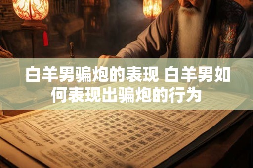 白羊男骗炮的表现 白羊男如何表现出骗炮的行为