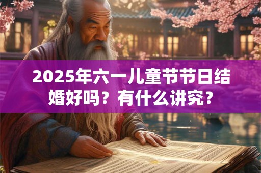 2025年六一儿童节节日结婚好吗？有什么讲究？
