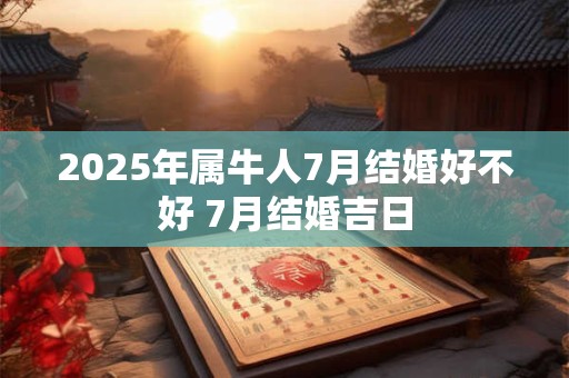 2025年属牛人7月结婚好不好 7月结婚吉日