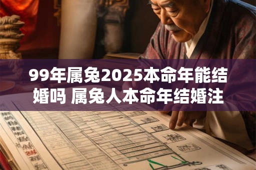 99年属兔2025本命年能结婚吗 属兔人本命年结婚注意事项