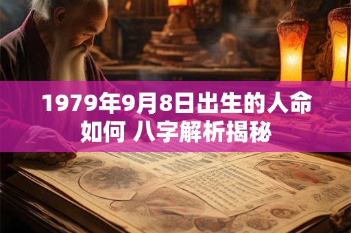 1979年9月8日出生的人命如何 八字解析揭秘
