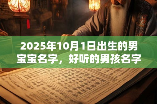 2025年10月1日出生的男宝宝名字，好听的男孩名字推荐