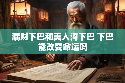 漏财下巴和美人沟下巴 下巴能改变命运吗