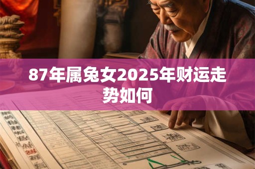 87年属兔女2025年财运走势如何