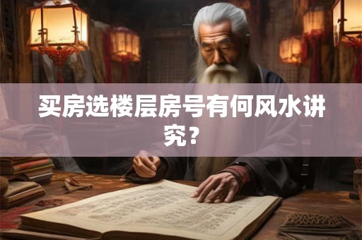 买房选楼层房号有何风水讲究？