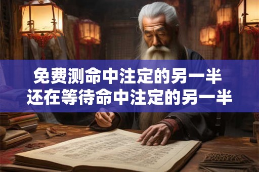 免费测命中注定的另一半 还在等待命中注定的另一半免费测命吧