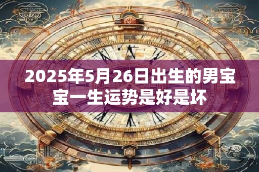 2025年5月26日出生的男宝宝一生运势是好是坏