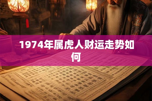 1974年属虎人财运走势如何