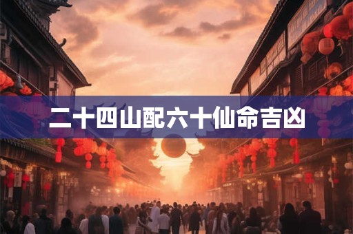 二十四山配六十仙命吉凶