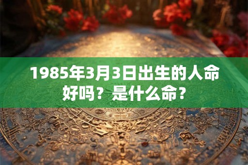 1985年3月3日出生的人命好吗？是什么命？