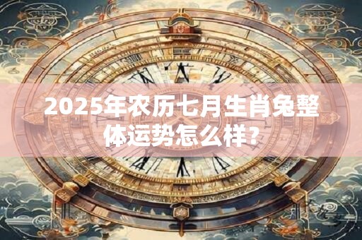 2025年农历七月生肖兔整体运势怎么样？