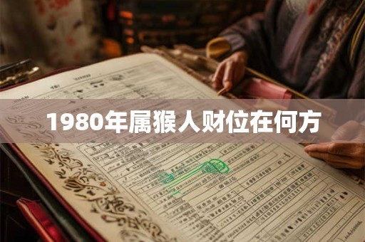 1980年属猴人财位在何方