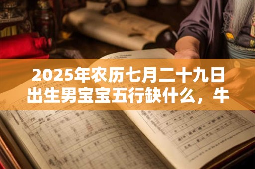 2025年农历七月二十九日出生男宝宝五行缺什么，牛年男孩名字推荐