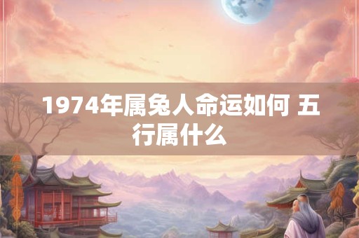 1974年属兔人命运如何 五行属什么