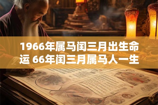 1966年属马闰三月出生命运 66年闰三月属马人一生运势