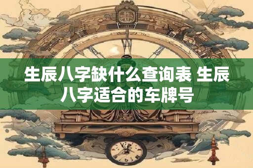 生辰八字缺什么查询表 生辰八字适合的车牌号