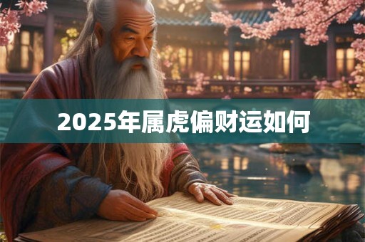 2025年属虎偏财运如何
