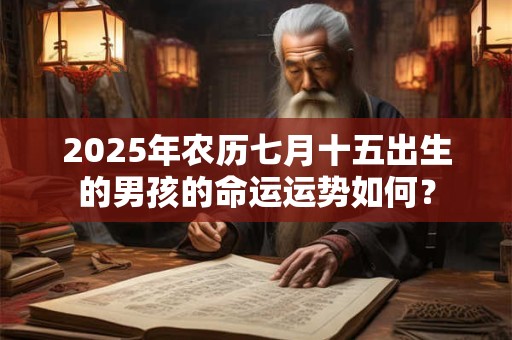 2025年农历七月十五出生的男孩的命运运势如何？
