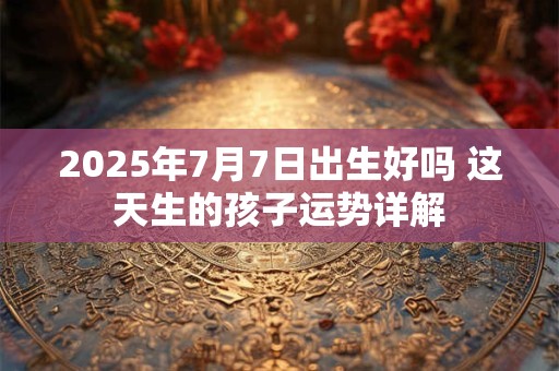 2025年7月7日出生好吗 这天生的孩子运势详解