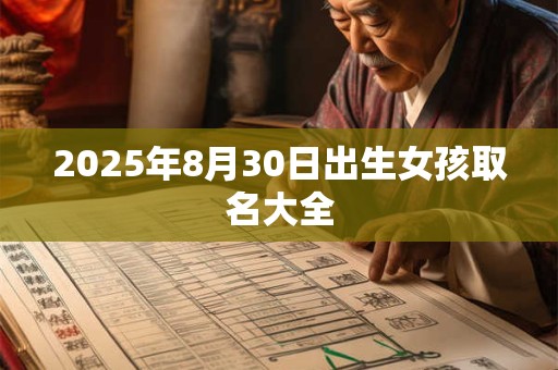 2025年8月30日出生女孩取名大全