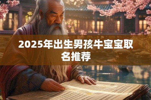 2025年出生男孩牛宝宝取名推荐
