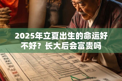 2025年立夏出生的命运好不好?长大后会富贵吗 2025年立夏出生的命运好不好?长大后会富贵吗