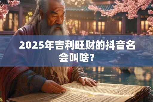 2025年吉利旺财的抖音名会叫啥？