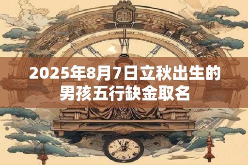 2025年8月7日立秋出生的男孩五行缺金取名