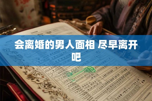 会离婚的男人面相 尽早离开吧