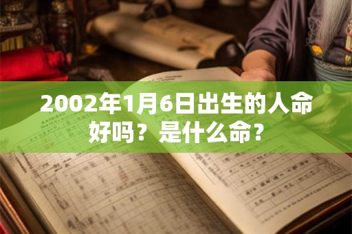 2002年1月6日出生的人命好吗？是什么命？