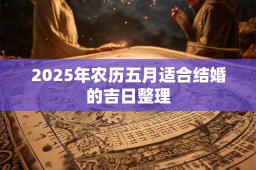 2025年农历五月适合结婚的吉日整理