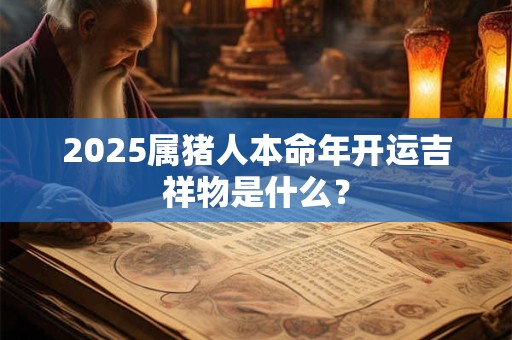 2025属猪人本命年开运吉祥物是什么？