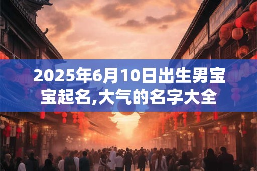 2025年6月10日出生男宝宝起名,大气的名字大全