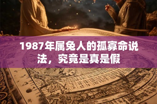 1987年属兔人的孤寡命说法，究竟是真是假