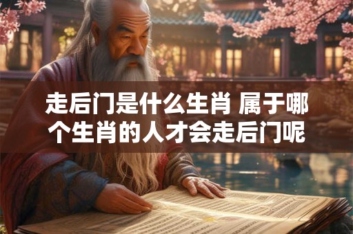 详细阅读:走后门是什么生肖 属于哪个生肖的人才会走后门呢 走后门是什么生肖 属于哪个生肖的人才会走后门呢