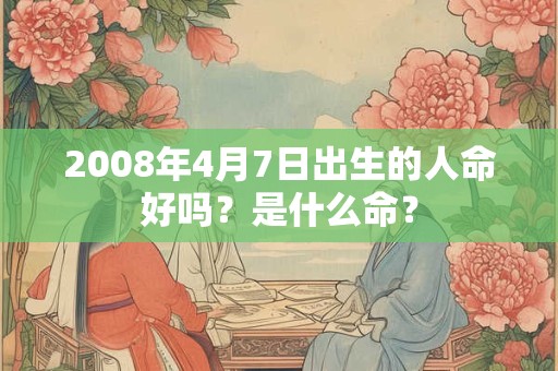 2008年4月7日出生的人命好吗？是什么命？