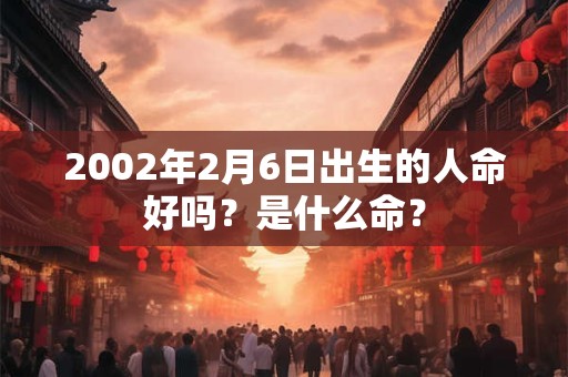 2002年2月6日出生的人命好吗？是什么命？