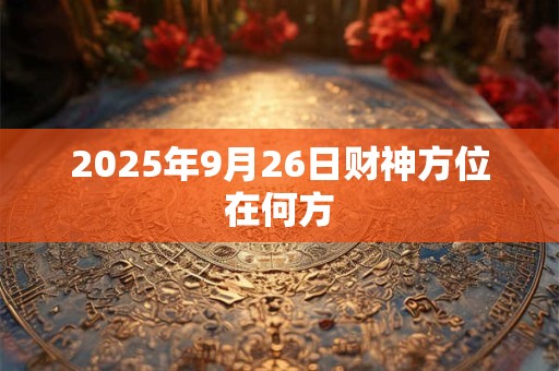 2025年9月26日财神方位在何方