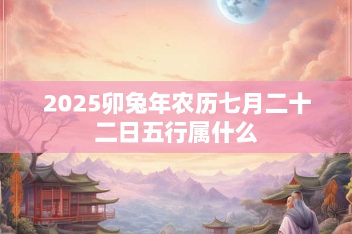 2025卯兔年农历七月二十二日五行属什么