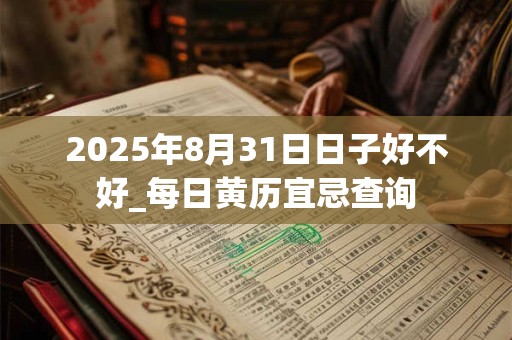 2025年8月31日日子好不好_每日黄历宜忌查询