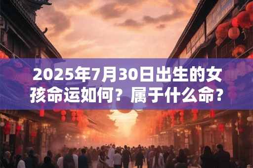 2025年7月30日出生的女孩命运如何？属于什么命？