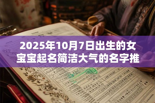 2025年10月7日出生的女宝宝起名简洁大气的名字推荐