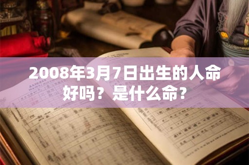 2008年3月7日出生的人命好吗？是什么命？