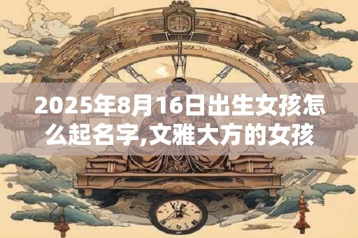 2025年8月16日出生女孩怎么起名字,文雅大方的女孩名字