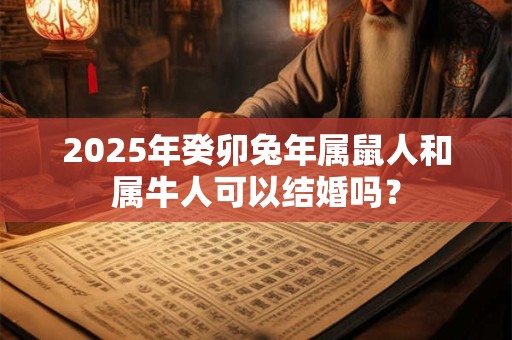 2025年癸卯兔年属鼠人和属牛人可以结婚吗？