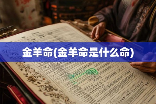 金羊命(金羊命是什么命)