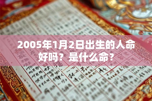 2005年1月2日出生的人命好吗？是什么命？