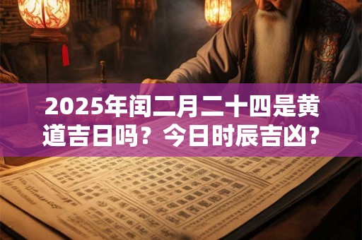 2025年闰二月二十四是黄道吉日吗？今日时辰吉凶？
